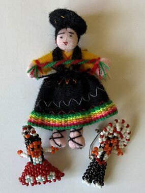 SOUTH AMERICAN DOLL PINS - Handmade